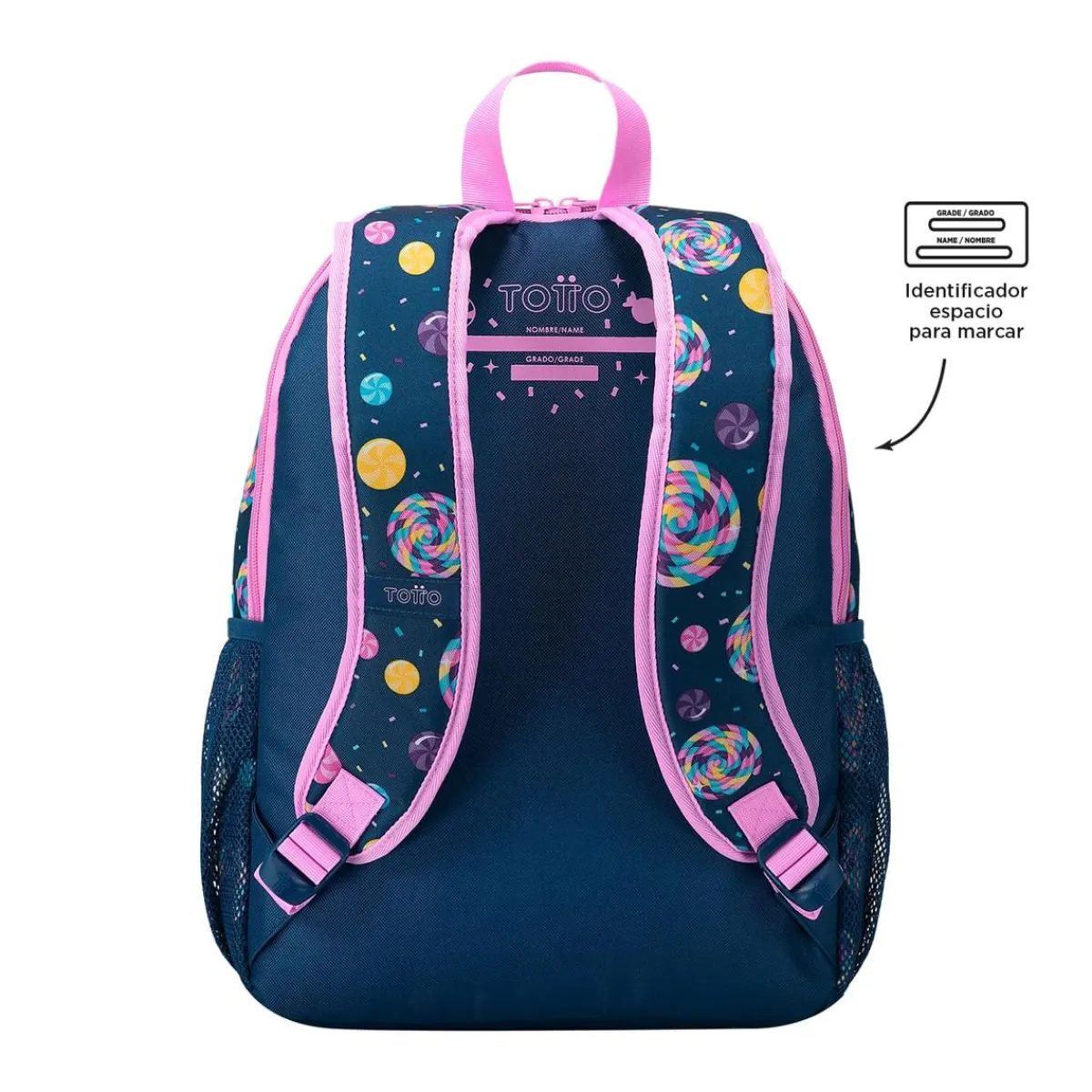 TOTTO Material Escolar*- Mochila escolar mediana Sweet Candy