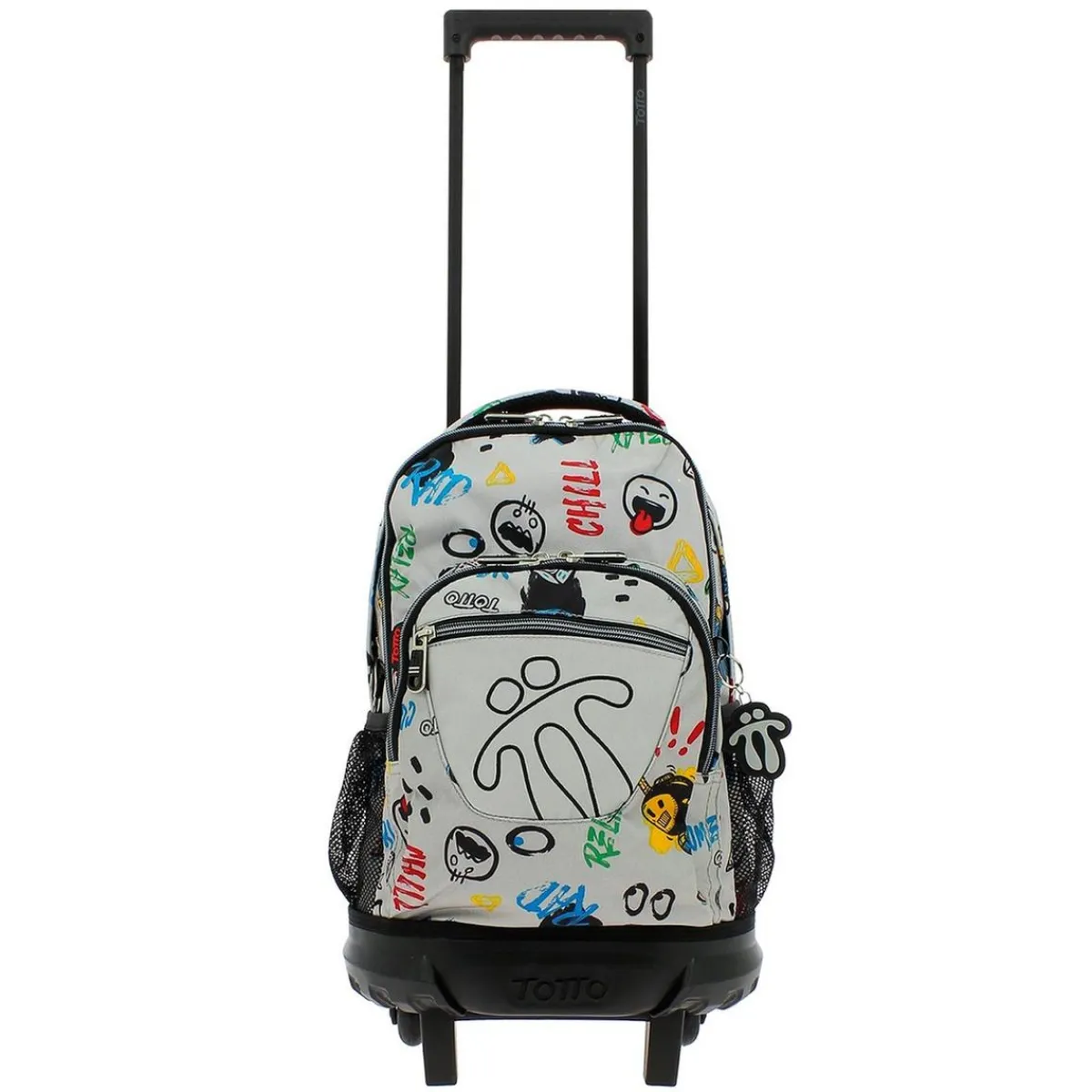 TOTTO Material Escolar*- Mochila escolar pequeña con ruedas Resma - Emojis