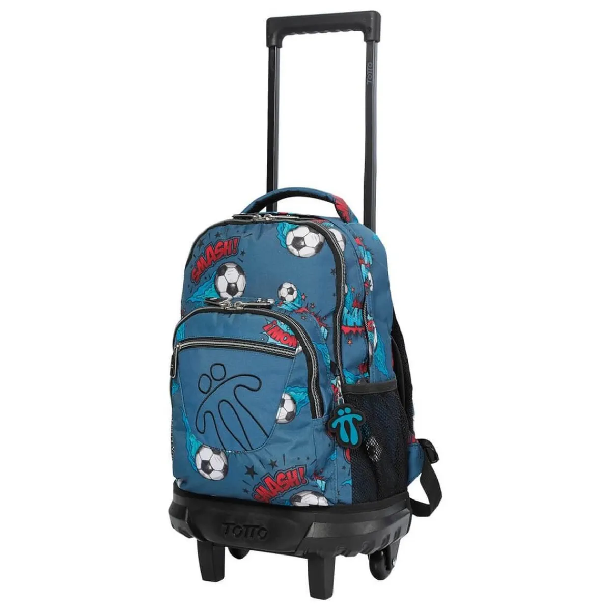 TOTTO Material Escolar*- Mochila escolar pequeña con ruedas Resma - Fútbol