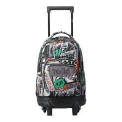 TOTTO Material Escolar*- Mochila escolar pequeña ruedas manga Resma