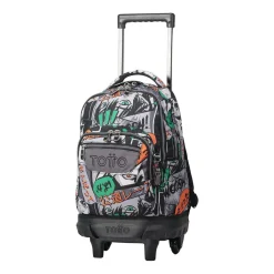 TOTTO Material Escolar*- Mochila escolar pequeña ruedas manga Resma