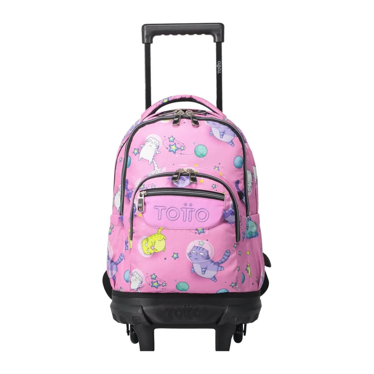 TOTTO Material Escolar*- Mochila escolar pequeña ruedas gatos astronautas Resma