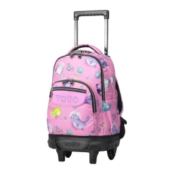 TOTTO Material Escolar*- Mochila escolar pequeña ruedas gatos astronautas Resma