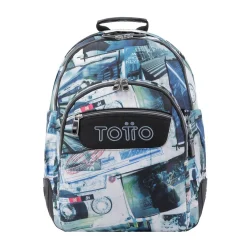 TOTTO Material Escolar*- Mochila escolar postales y casetes Crayoles