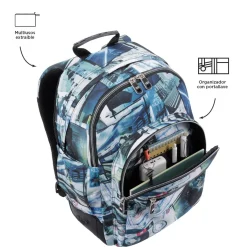 TOTTO Material Escolar*- Mochila escolar postales y casetes Crayoles