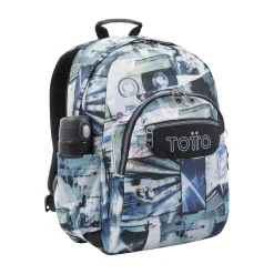 TOTTO Material Escolar*- Mochila escolar postales y casetes Acuarela