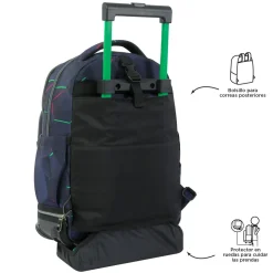 TOTTO Material Escolar*- Mochila escolar ruedas desmontable fractal Tiza