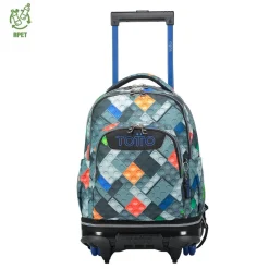 TOTTO Material Escolar*- Mochila escolar ruedas desmontable bloques Tiza