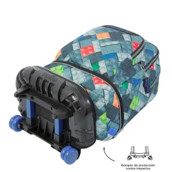 TOTTO Material Escolar*- Mochila escolar ruedas desmontable bloques Tiza