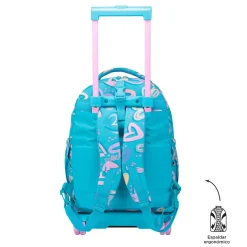 TOTTO Material Escolar*- Mochila escolar ruedas desmontable corazones pintados Tiza