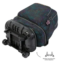 TOTTO Material Escolar*- Mochila escolar ruedas desmontable salpicado color Tiza