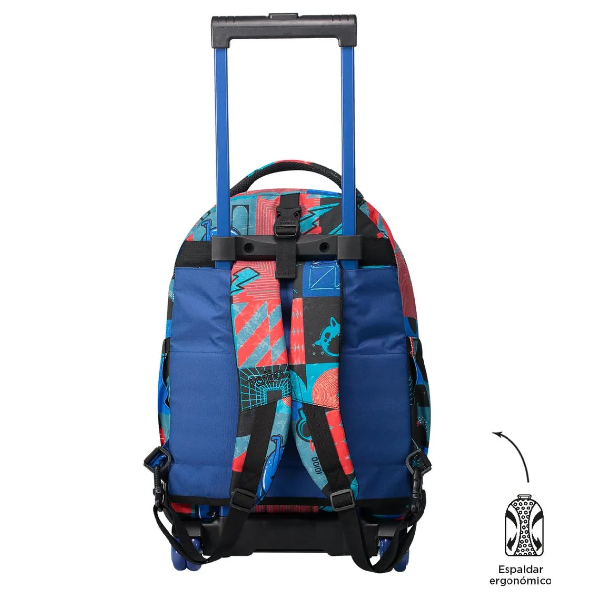 TOTTO Material Escolar*- Mochila escolar ruedas desmontable cyber monstruos Tiza