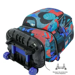 TOTTO Material Escolar*- Mochila escolar ruedas desmontable cyber monstruos Tiza
