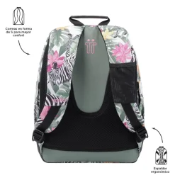 TOTTO Material Escolar*- Mochila escolar tropical cebras Crayoles