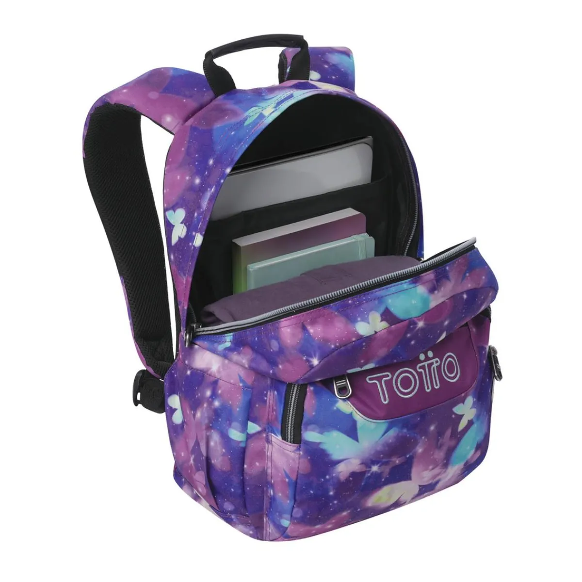 TOTTO Material Escolar*- Mochila Gommas Glitter Star Butterfly