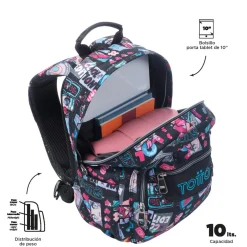 TOTTO Material Escolar*- Mochila Pequeña Tempera Misato