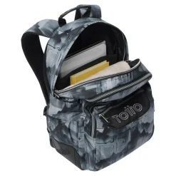 TOTTO Material Escolar*- Mochila Rayol Digital Hill