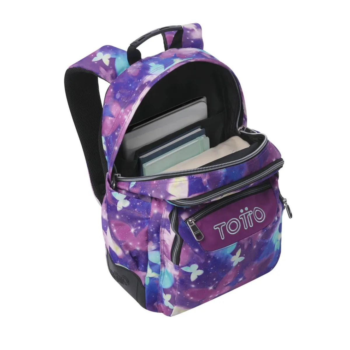 TOTTO Material Escolar*- Mochila Rayol Glitter Star Butterfly