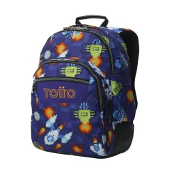TOTTO Material Escolar*- Mochila Rayol Space Blue