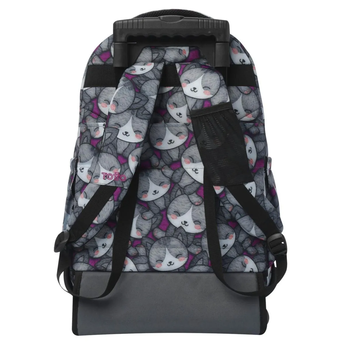 TOTTO Material Escolar*- Mochila Renglones con ruedas Kitten Rose