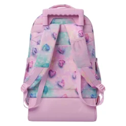 TOTTO Material Escolar*- Mochila Renglones con ruedas Glitter Shiny Heart