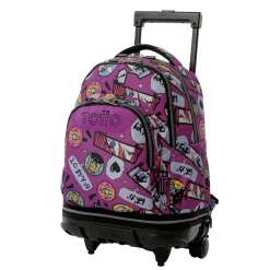 TOTTO Material Escolar*- Mochila Tiza con ruedas Kitsune