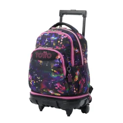 TOTTO Material Escolar*- Mochila Tiza con ruedas Flower Galaxy