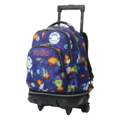 TOTTO Material Escolar*- Mochila Tiza con ruedas Space Blue