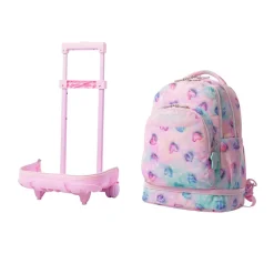 TOTTO Material Escolar*- Mochila Tiza con ruedas Glitter Shiny Heart