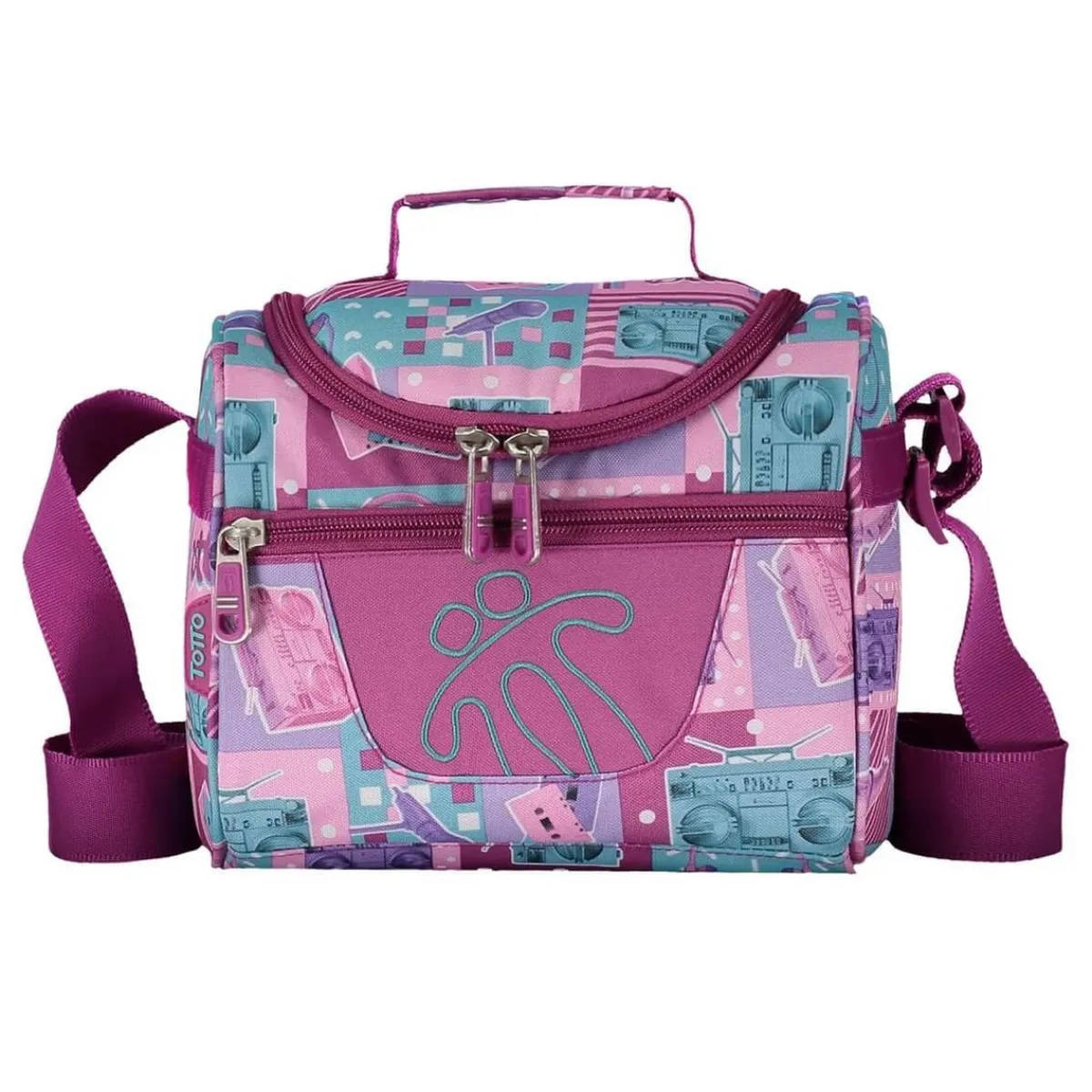 TOTTO Material Escolar*- Portameriendas escolar Pizarra - Retro Music