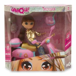 FAMOSA Muñecas*Unique Eyes - Muñeca y Scooter (varios modelos)