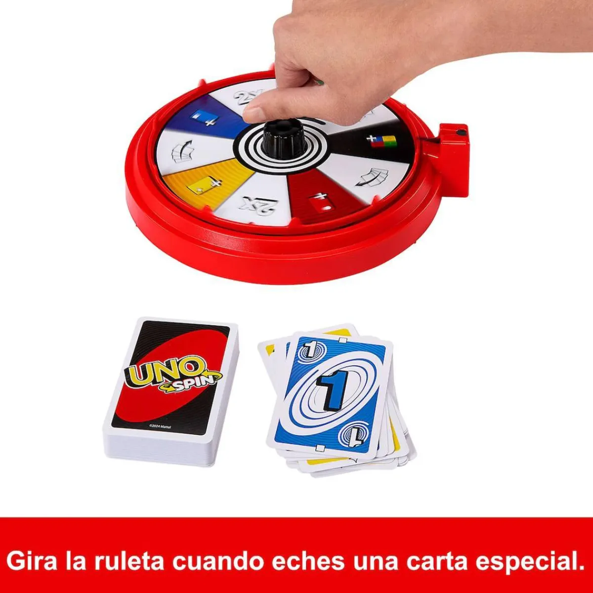 MATTEL Juegos Y Puzzles|Friki Zone*UNO Spin - Juego de mesa