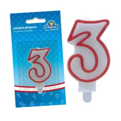 TOYS "R" US Artículos De Fiesta Y Regalos*Vela con Borde Rojo 3