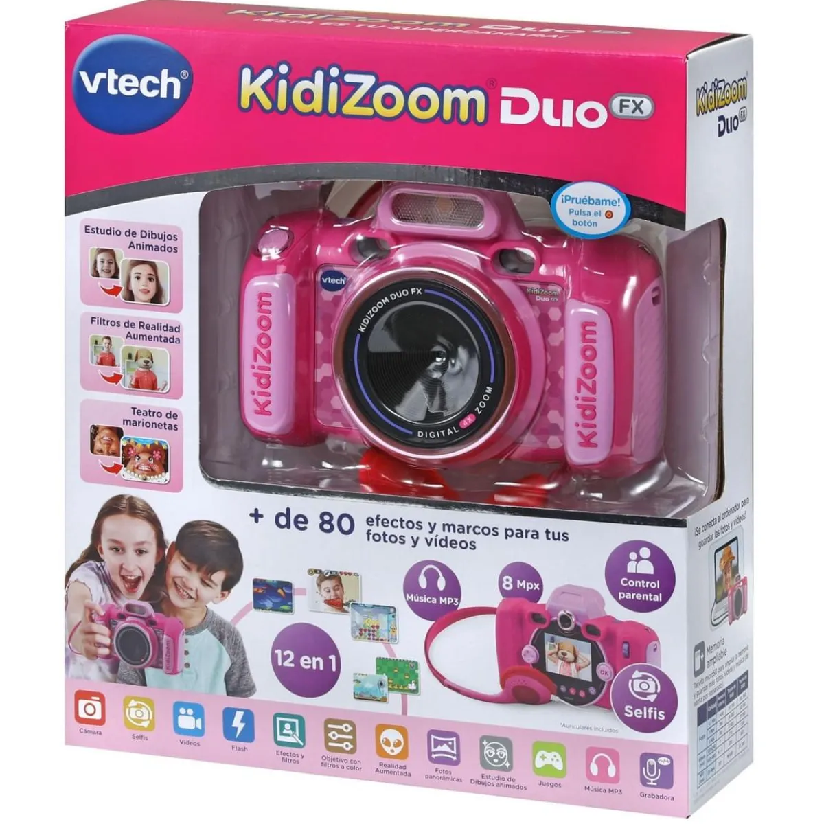 VTECH Juguetes Educativos Y Libros*- Cámara Digital Kidizoom Duo FX Rosa