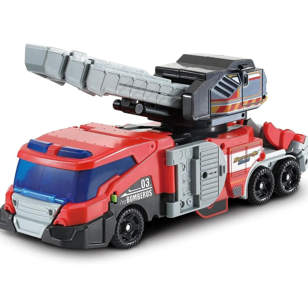 VTECH Coleccionables Y Mini Mundos*- Dinosaurio Switch&Go con bomberos y vehículos Mega T-Rex ㅤ