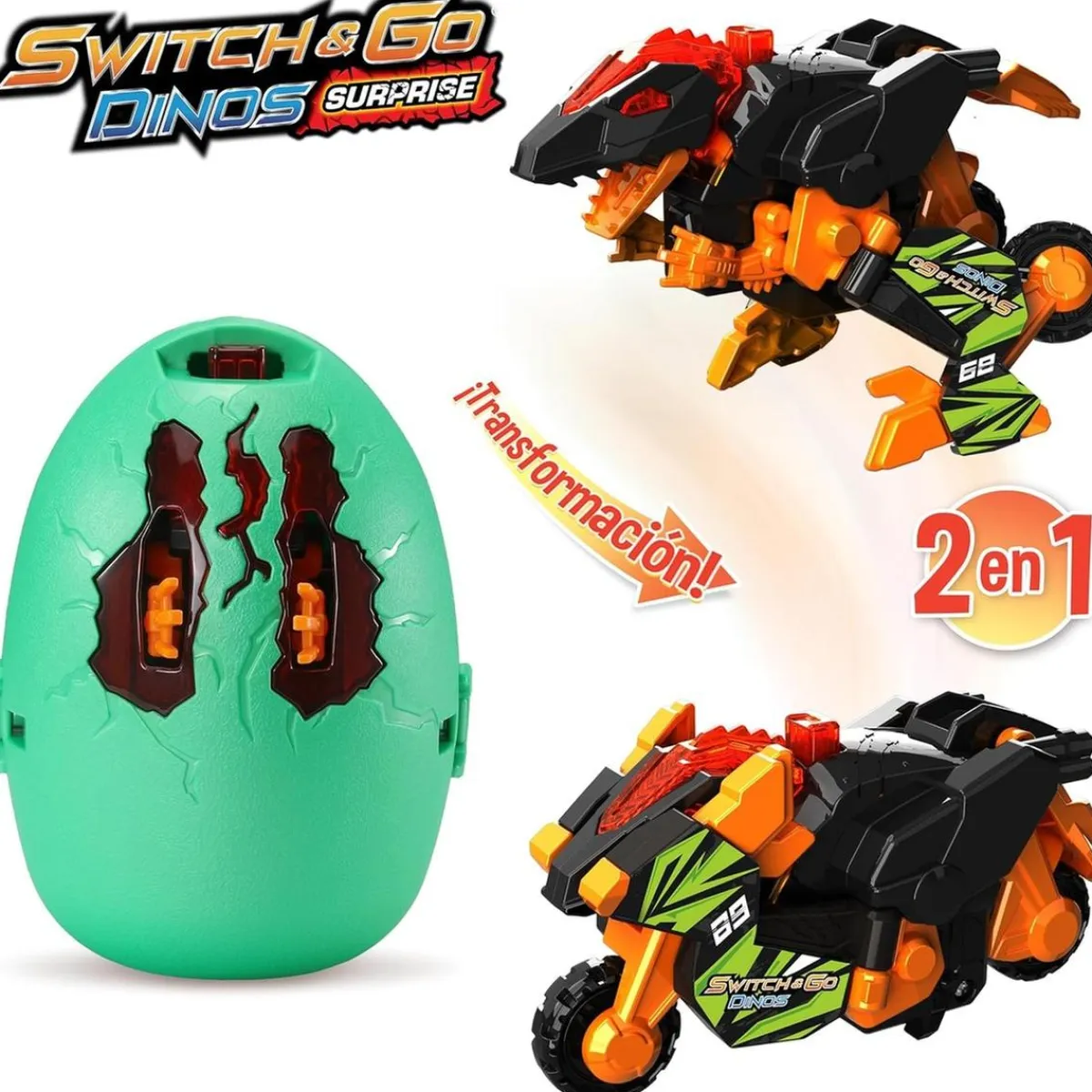 VTECH Coleccionables Y Mini Mundos*- Huevo Dino Switch&Go Transformables (Varios modelos) ㅤ