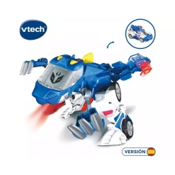 VTECH Coleccionables Y Mini Mundos*- Switch & Go Dinos Patrulla, tericinosaurio coche de policía transformable ㅤ