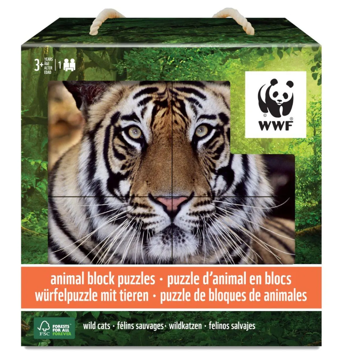 WWF Steam*- Animales felinos - Puzzle 4 bloques